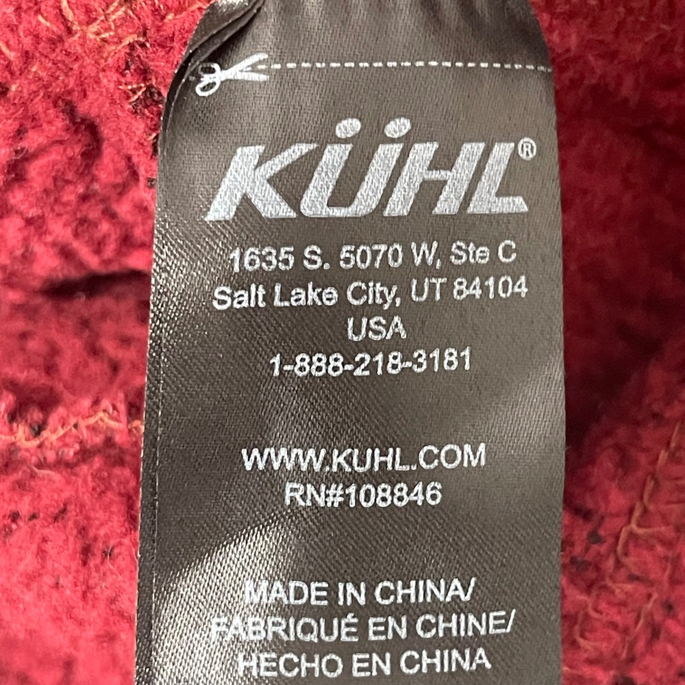 KUHL Red Fleece Hoodie Pullover Quarter Zip Women's Size Small Hiking Corpcore - Picture 6 of 10